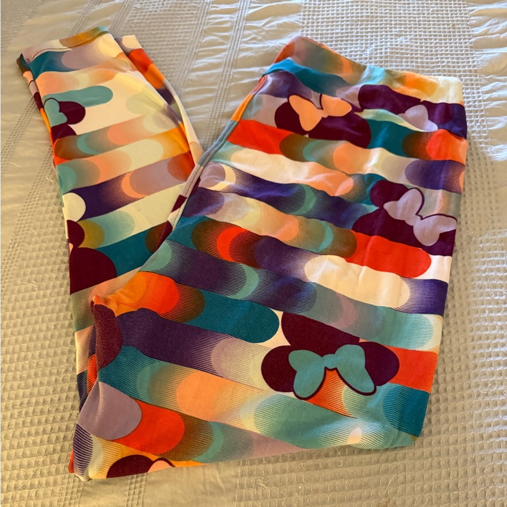 Lularoe Disney bundle of 5 leggings Size TC2 Colorful Patterned Leggings Set - Picture 6 of 6
